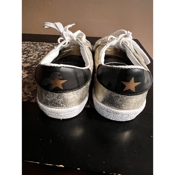 Superdry sneakers womens US 7 low pro metallic trainers Priya lace up shoes y2k - Picture 12 of 12